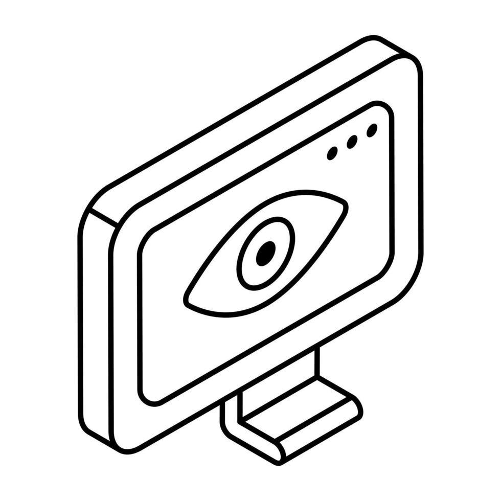 An icon design of web monitoring vector