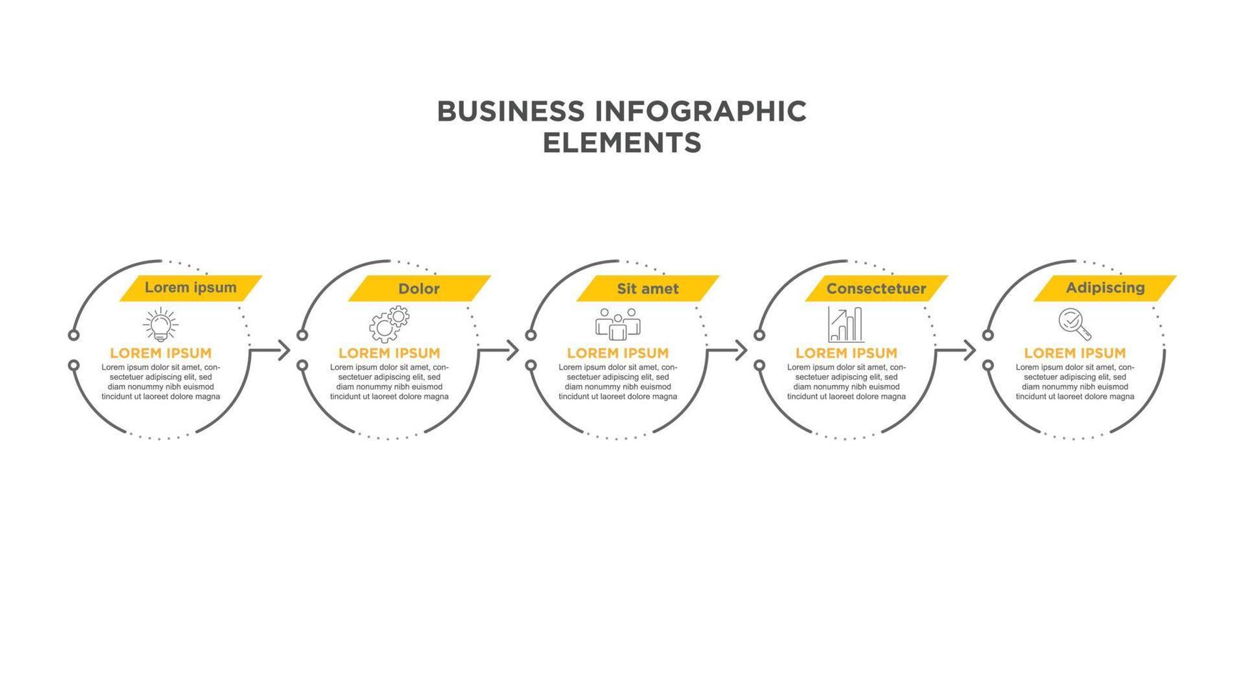 Infographics for business concept with icons and 5 options or steps. For content, diagram, flowchart, steps, parts, timeline infographics, workflow, chart. vector