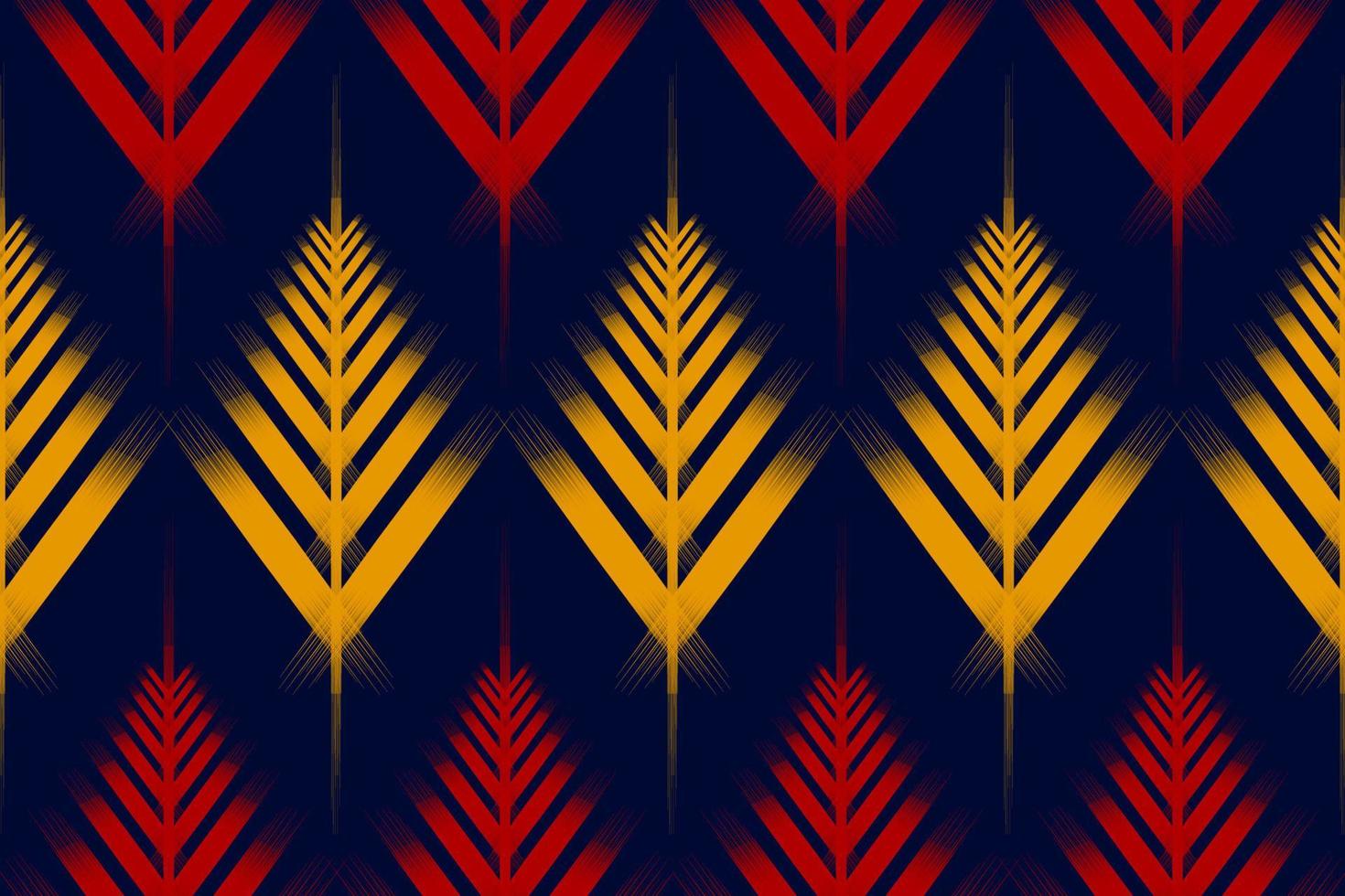 Fabric ikat pattern art. Geometric ethnic seamless pattern traditional. American, Mexican style. vector