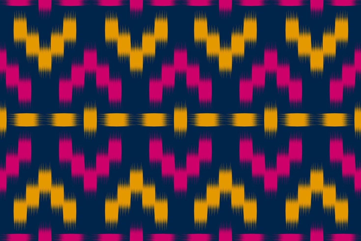 Fabric ikat pattern art. Geometric ethnic seamless pattern traditional. American, Mexican style. vector