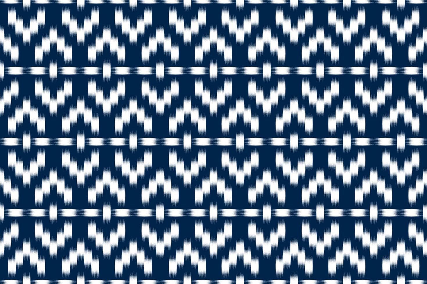 Fabric ikat pattern art. Geometric ethnic seamless pattern traditional. American, Mexican style. vector