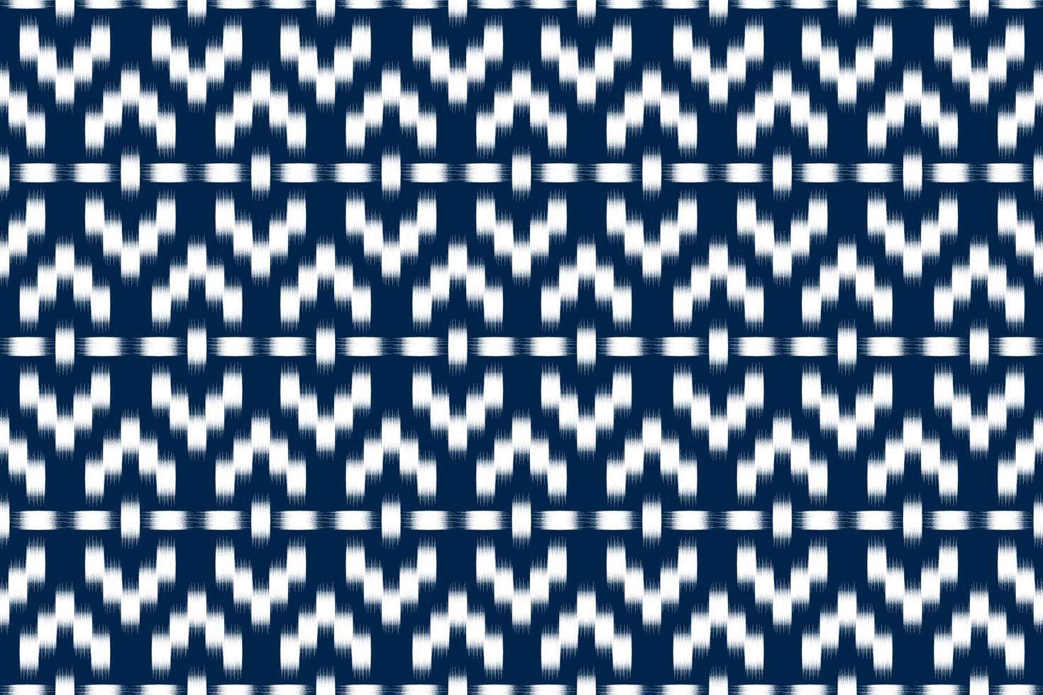 Fabric ikat pattern art. Geometric ethnic seamless pattern traditional. American, Mexican style. vector