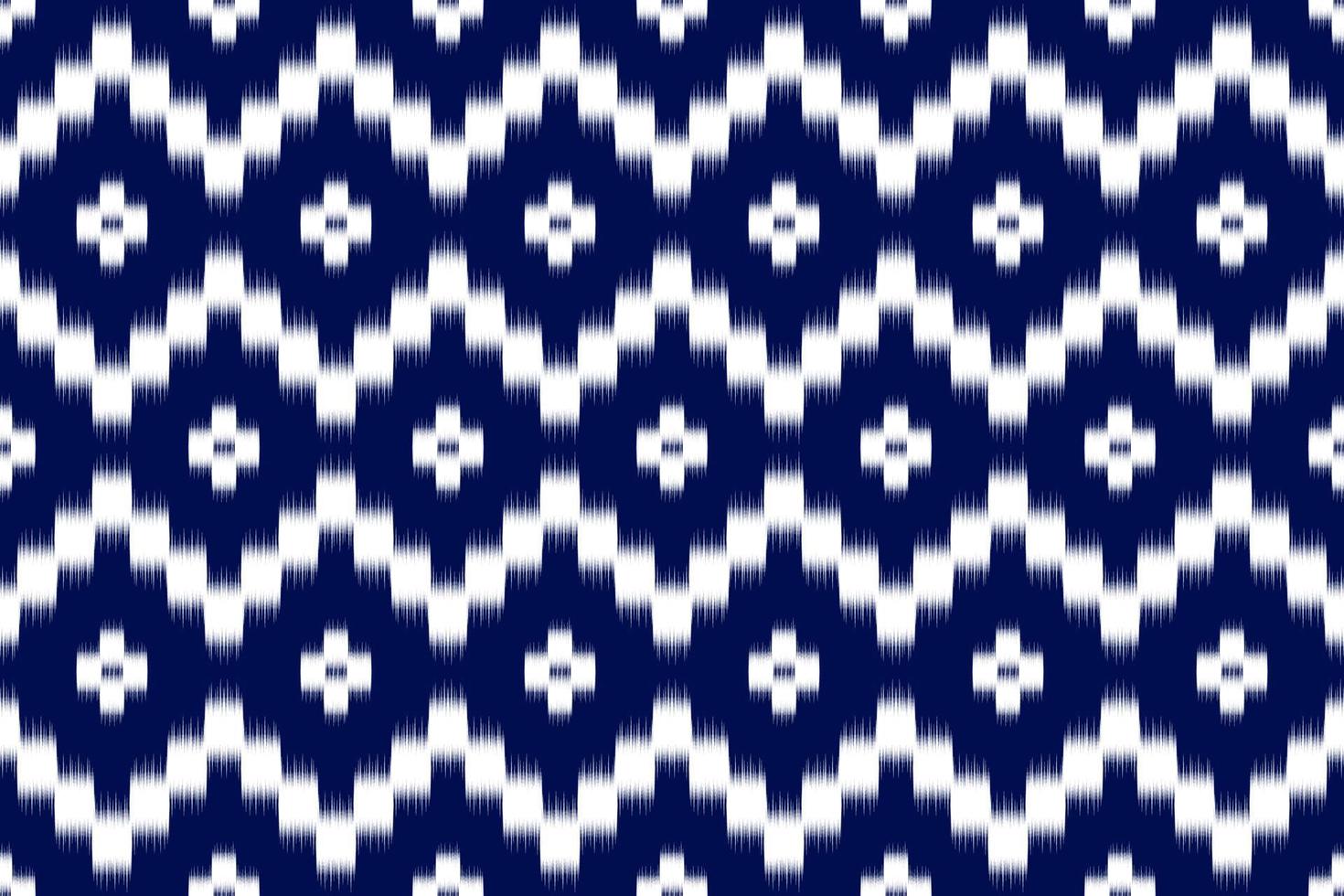 patrón étnico ikat sin costuras en tribal. estampado de adornos étnicos geométricos aztecas. estilo de patrón ikat. vector