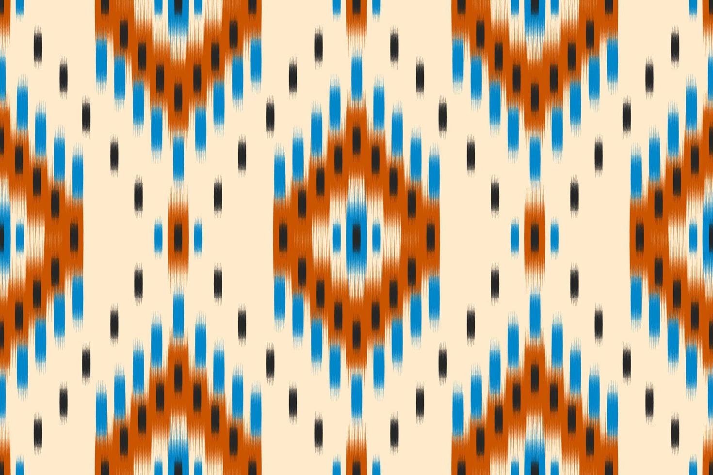 patrón étnico ikat sin costuras en tribal. estampado de adornos étnicos geométricos aztecas. estilo de patrón ikat. vector