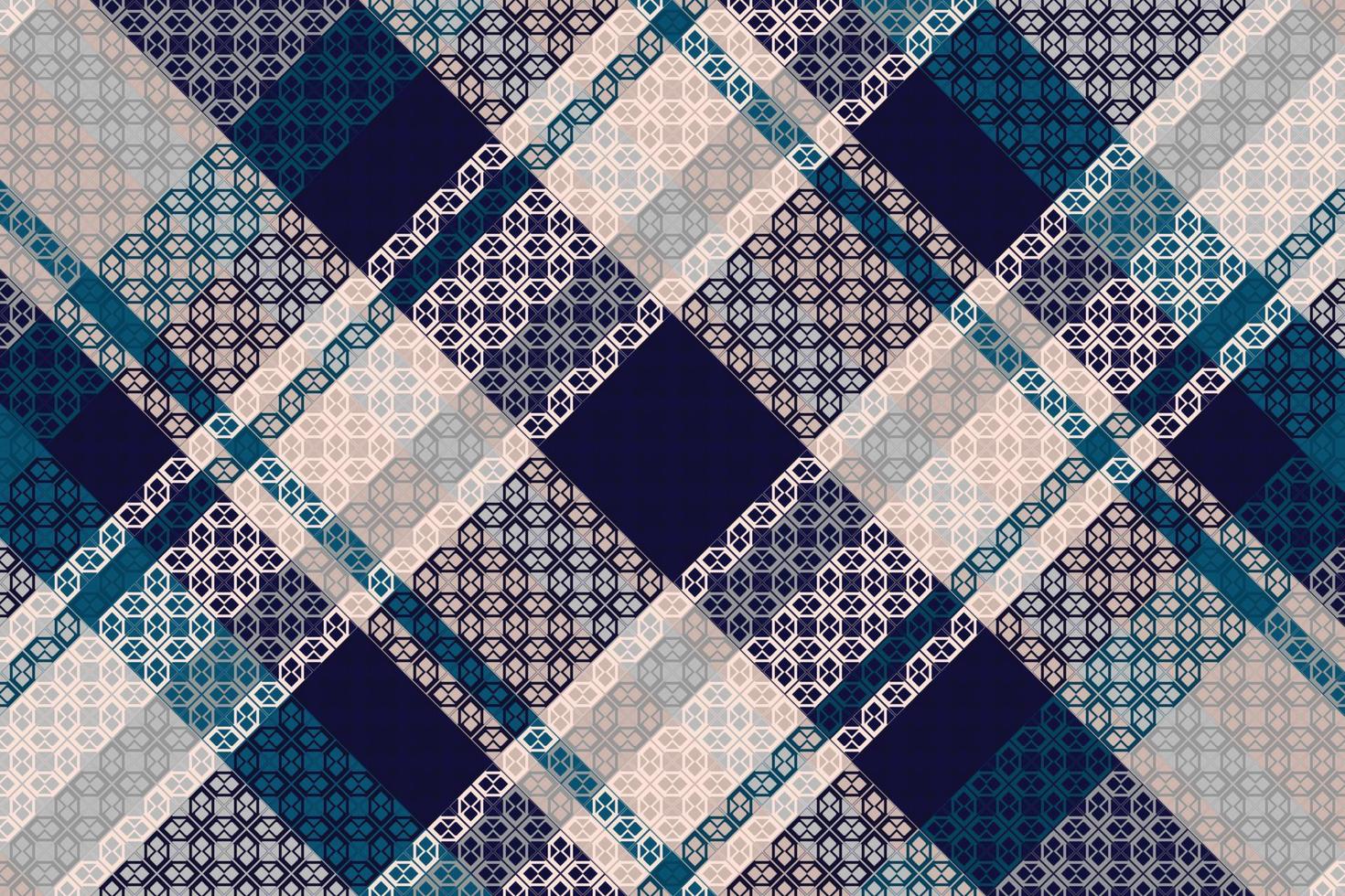Tartan Plaid With Night Color Pattern. vector