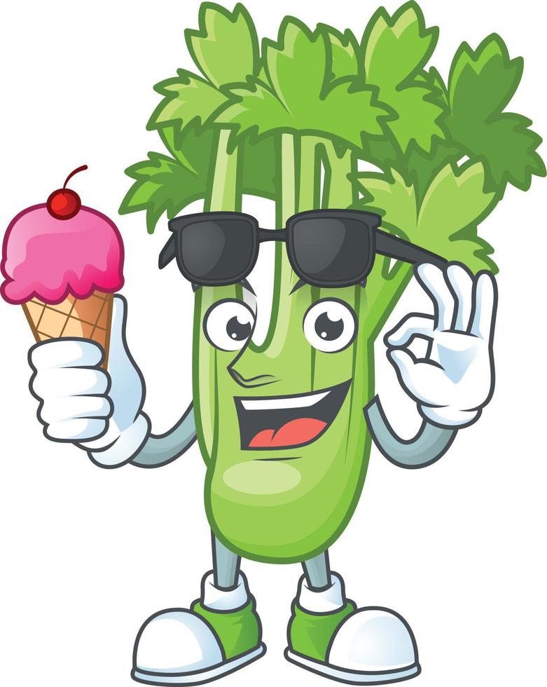 Happy celery plant cartoon character 19836146 Vector Art at Vecteezy