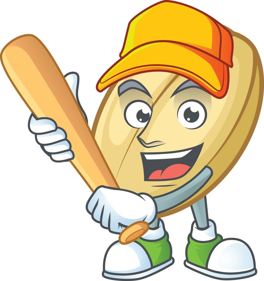 Split bean cartoon character style vector