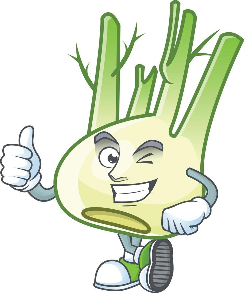 Fennel cartoon character vector