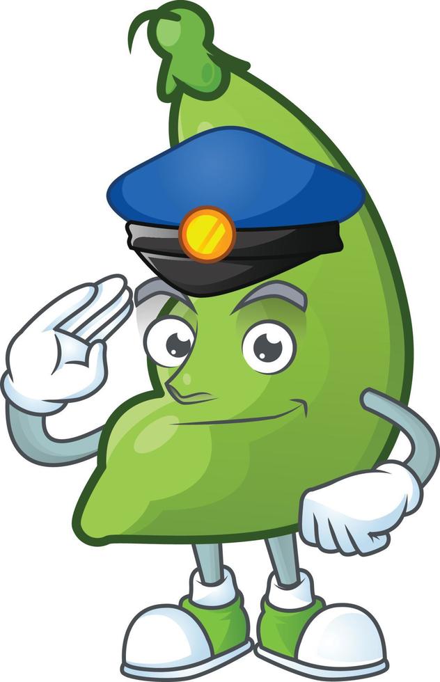 Broad beans cartoon character style vector