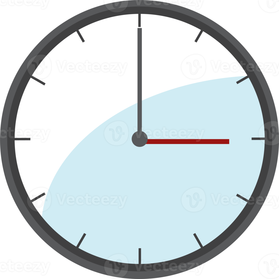 circle wall clock flat icon PNG