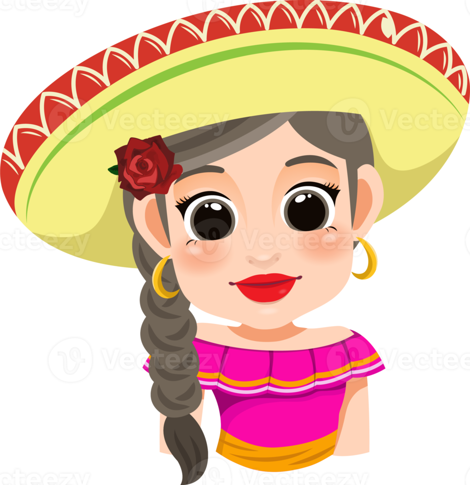 Cinco de Mayo - May 5, federal holiday in Mexico. Cinco de Mayo banner and poster design with mariachi dancers cartoon character png