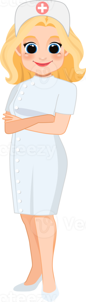 dibujos animados personaje con profesional enfermero en inteligente uniforme png