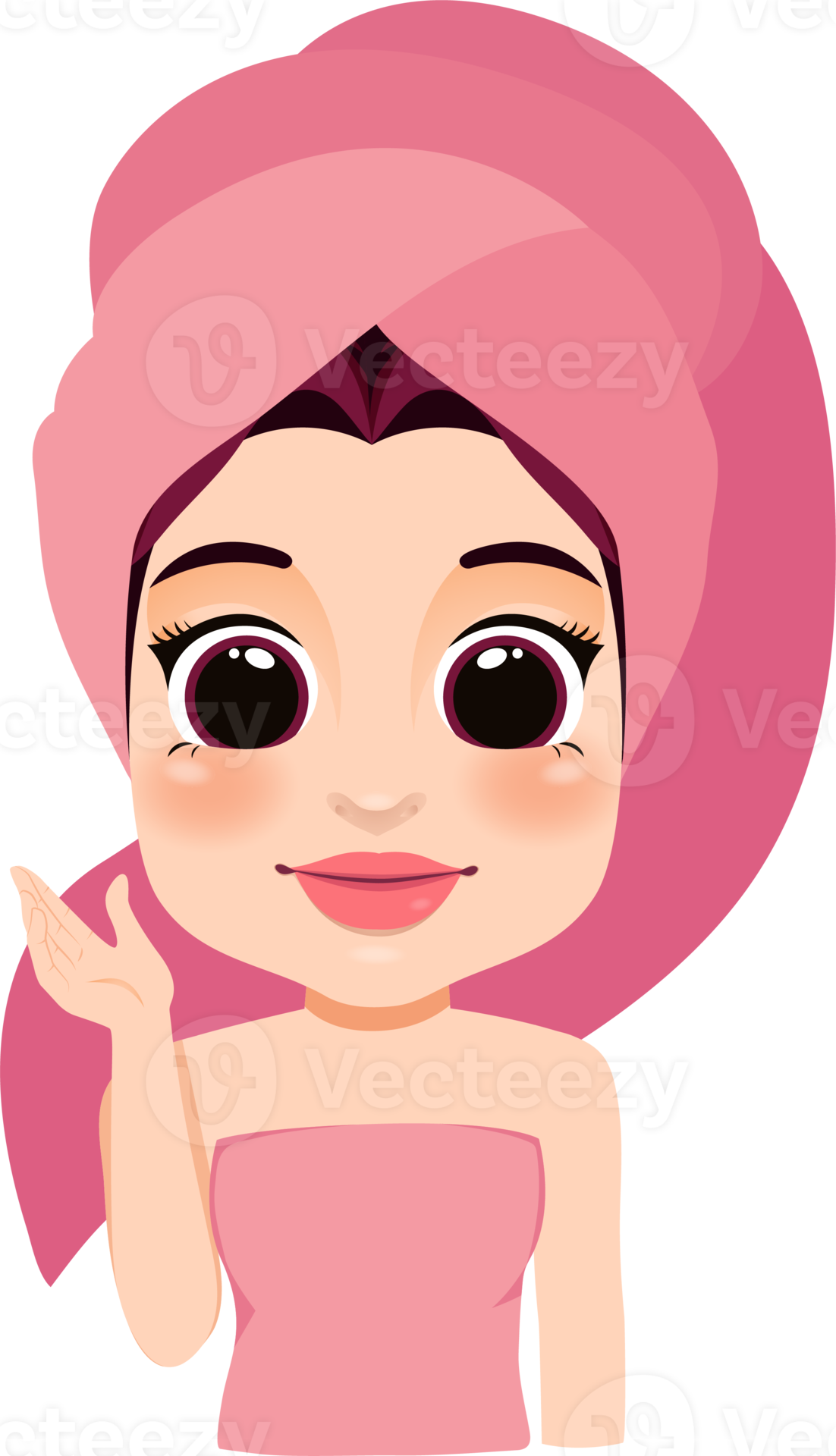 Relaxing Girl in towel cartoon character 19836968 PNG