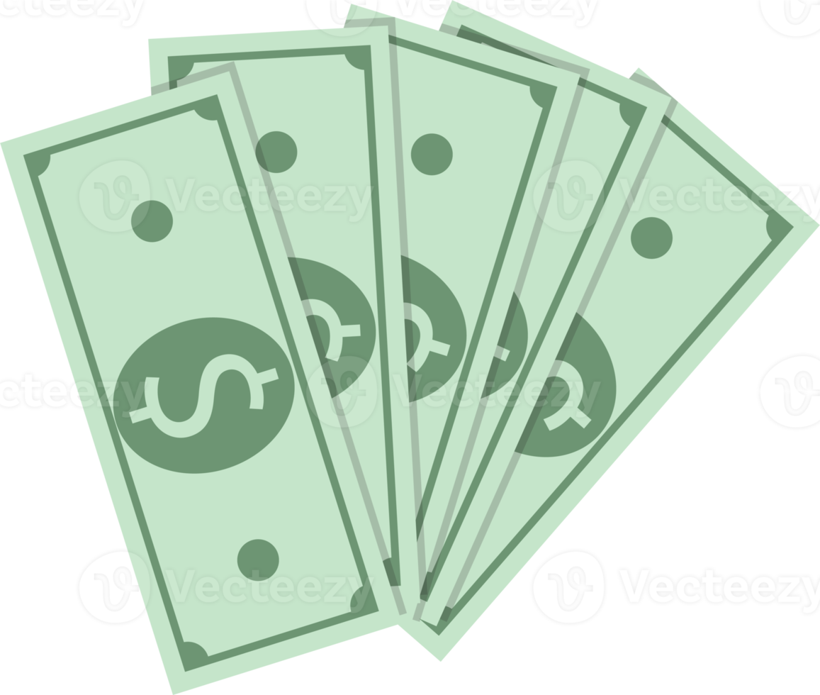 Dollars Banknote Stack. American Money Bill Realistic Money Stacks Concept. Cash Symbol Dollars Flat Icon. png