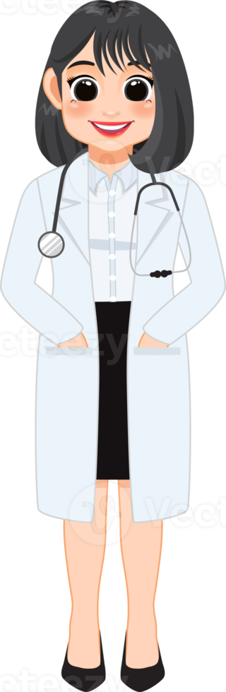 femelle médecin dans uniforme clipart, professionnel médical ouvriers, sublimation dessins, mascotte png