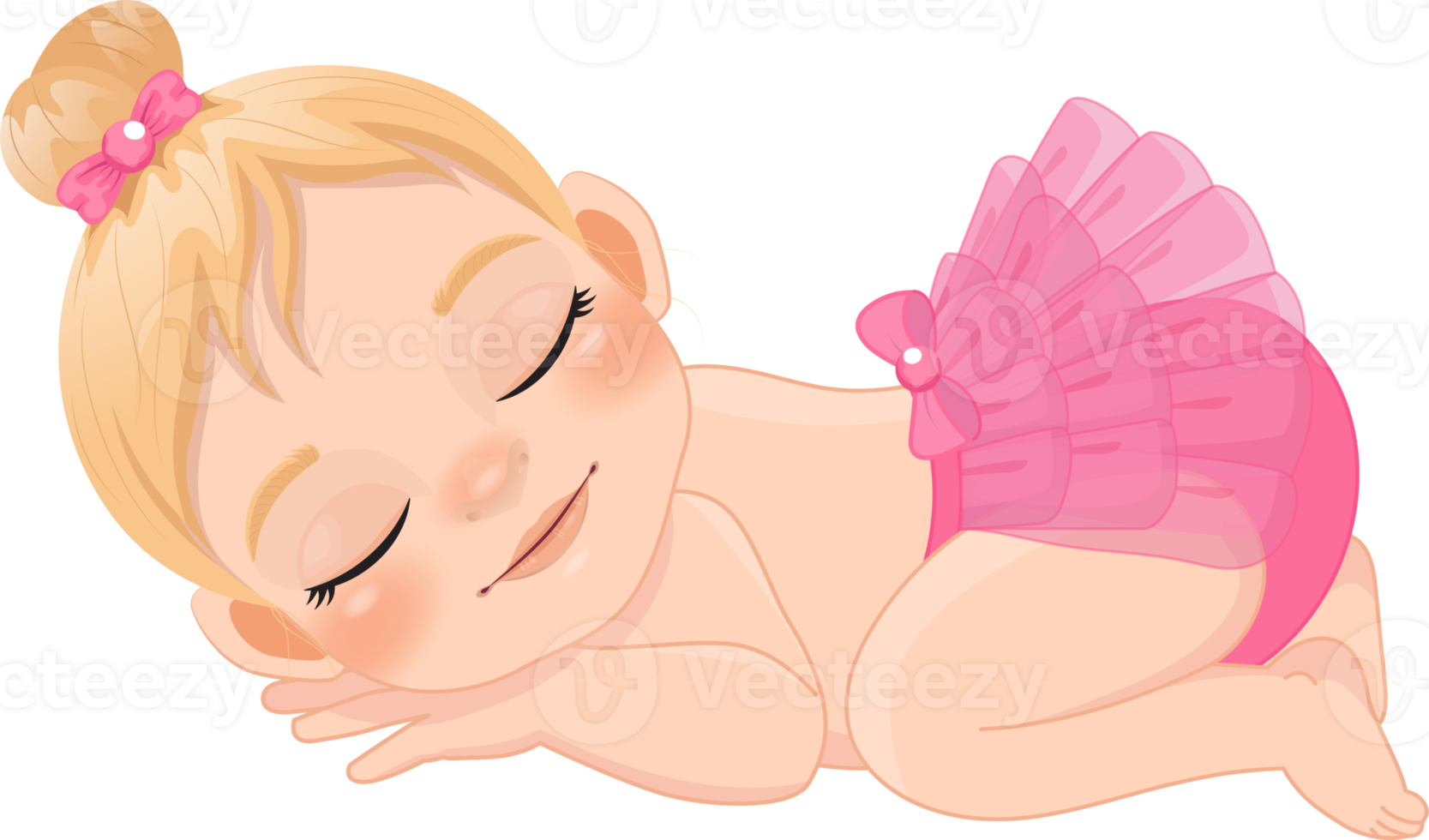 bebé niña dormido dibujos animados personaje png