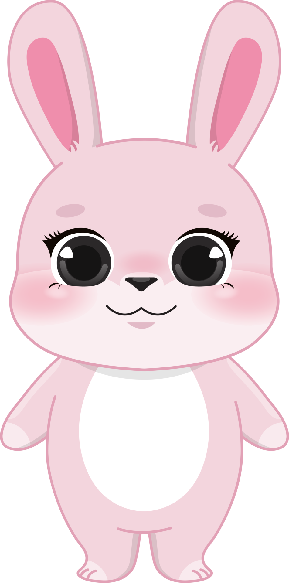 Pink Rabbit Cartoon Character 19837361 PNG