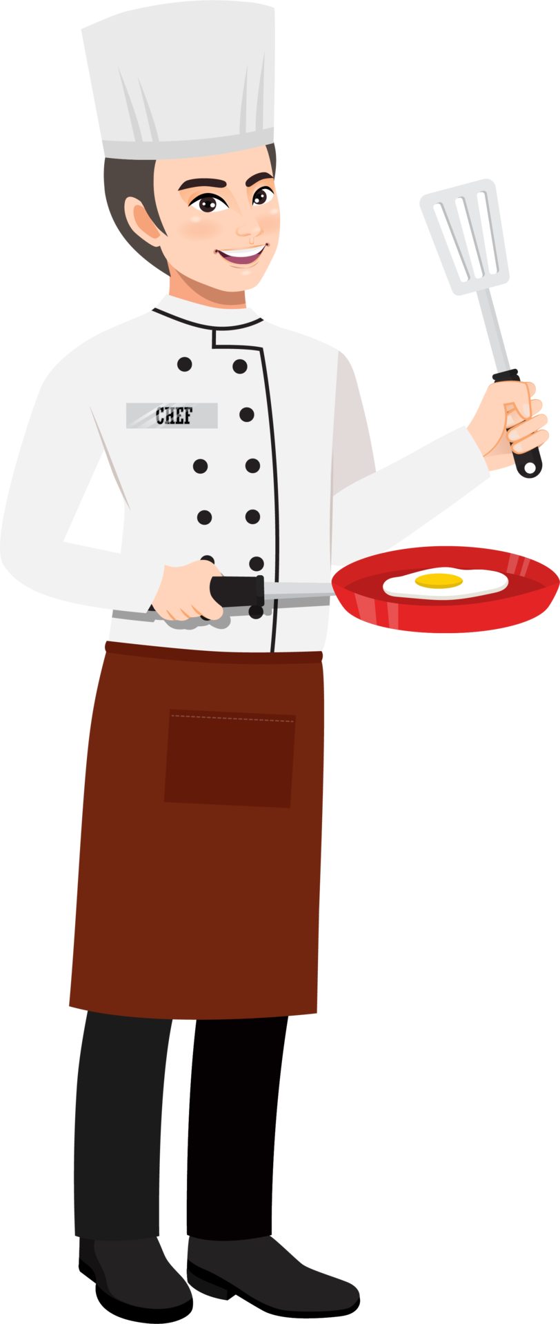 Professional Chef working character design clipart 19837388 PNG