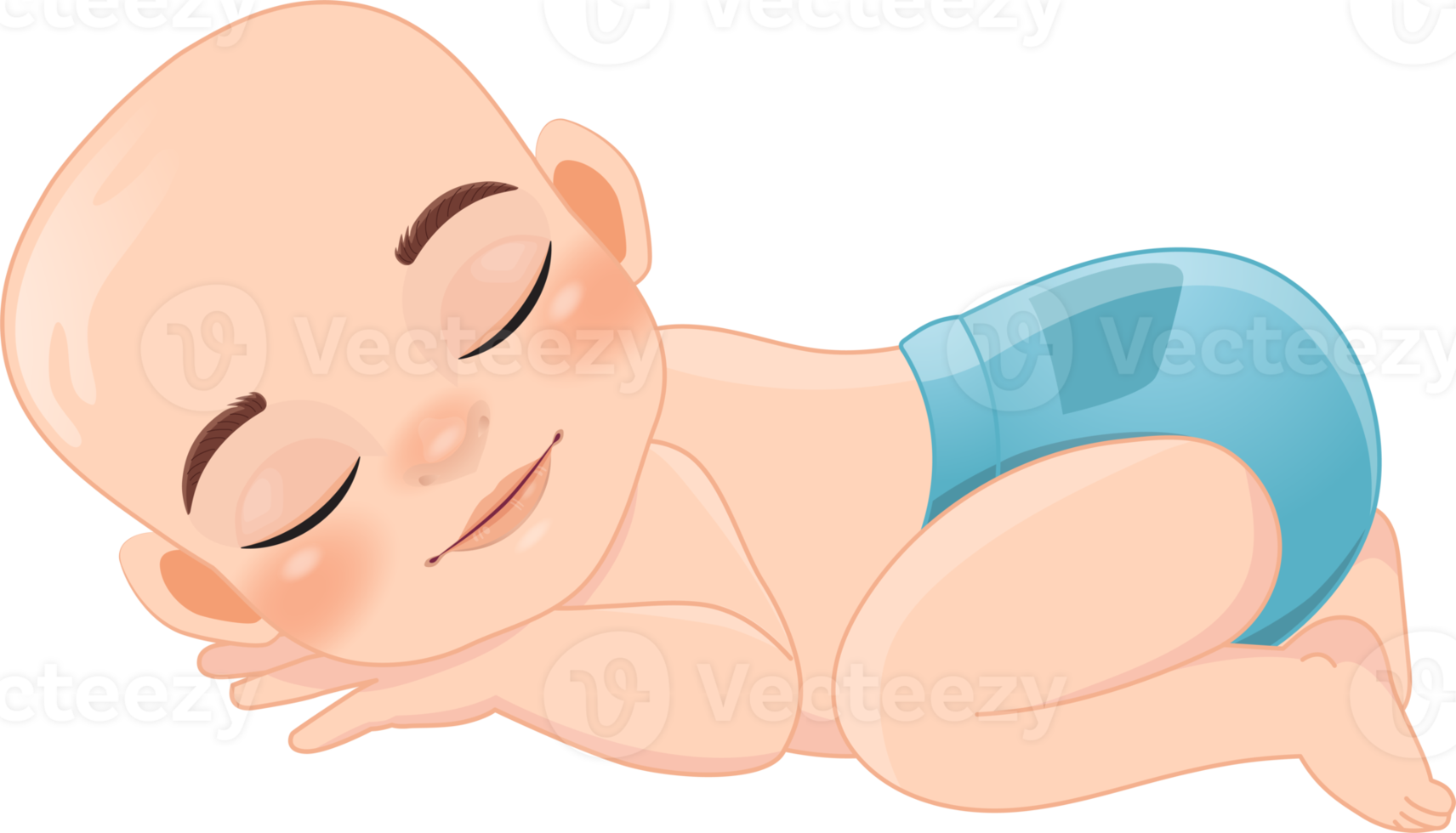 Baby Junge Schlafen Karikatur Charakter png