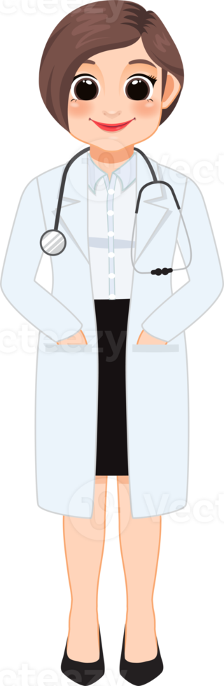 hembra médico en uniforme clipart, profesional médico trabajadores, sublimación diseños, mascota png