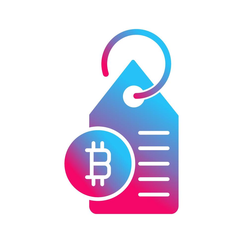 Bitcoin Label Tag Vector Icon