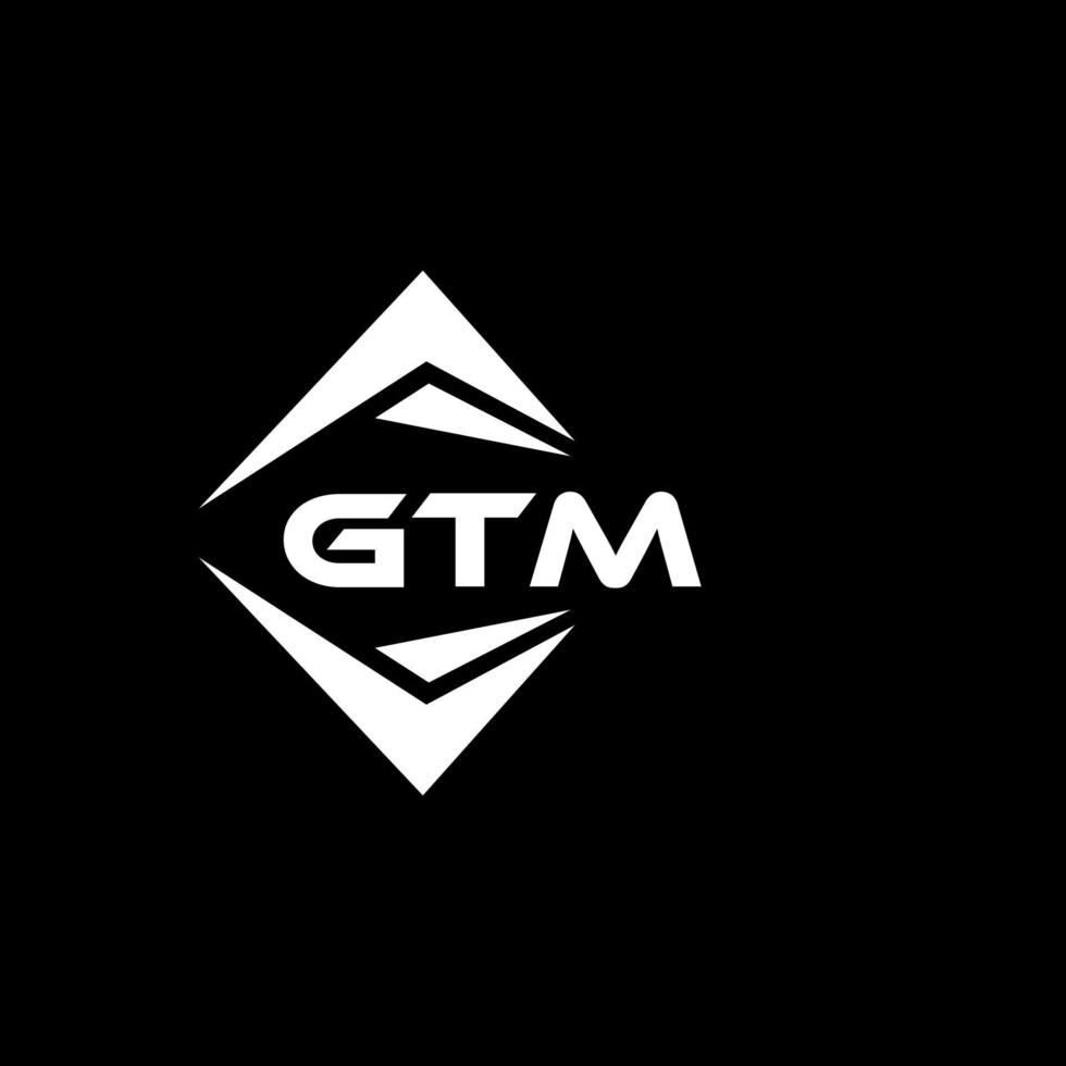 gtm resumen tecnología logo diseño en negro antecedentes. gtm creativo iniciales letra logo concepto. vector