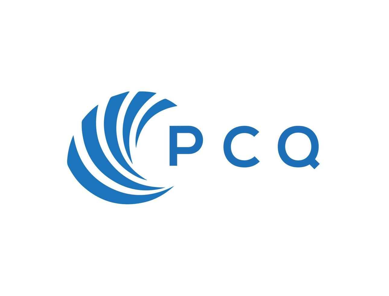 PCQ letter logo design on white background. PCQ creative circle letter logo concept. PCQ letter design. vector