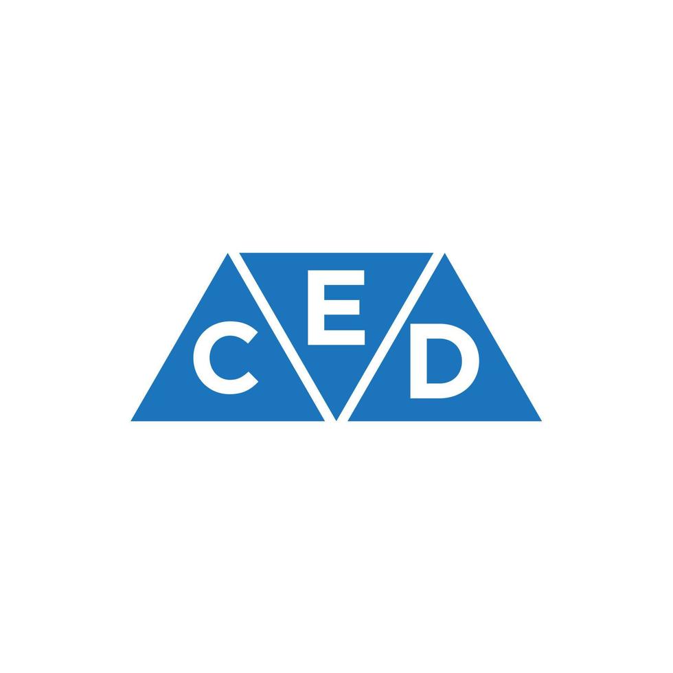 ECD triangle shape logo design on white background. ECD creative initials letter logo concept. vector