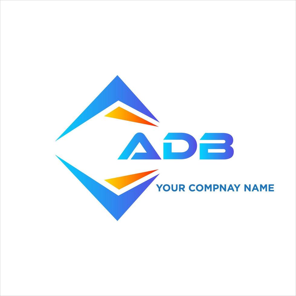 ADB abstract technology logo design on white background. ADB creative initials letter logo concept. vector