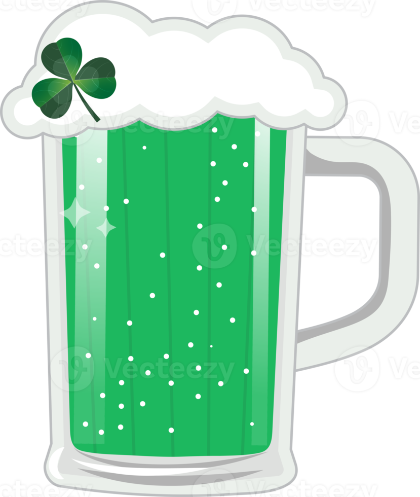 st. Patrick giorno S con geen birra bicchiere piatto icona design png