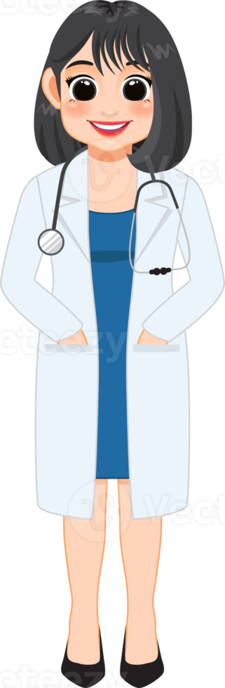 hembra médico en uniforme clipart, profesional médico trabajadores, sublimación diseños, mascota png