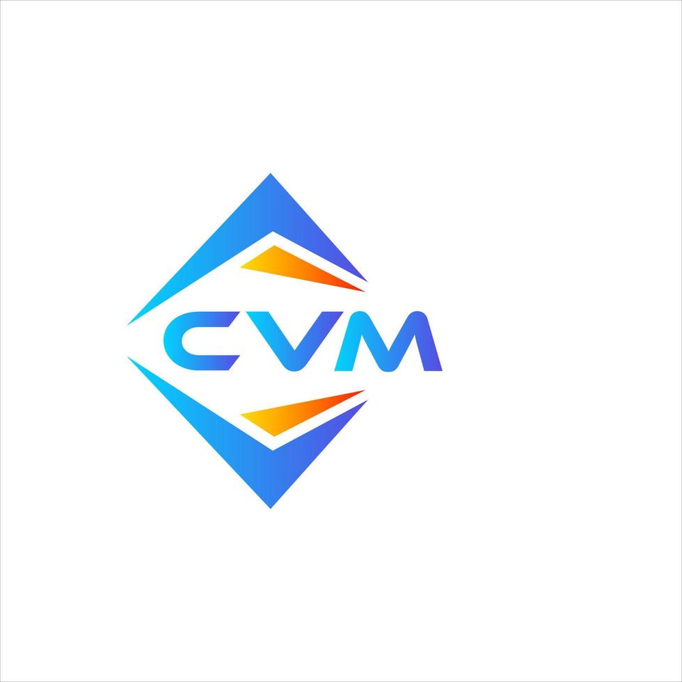 cvm resumen tecnología logo diseño en blanco antecedentes. cvm creativo iniciales letra logo concepto. vector