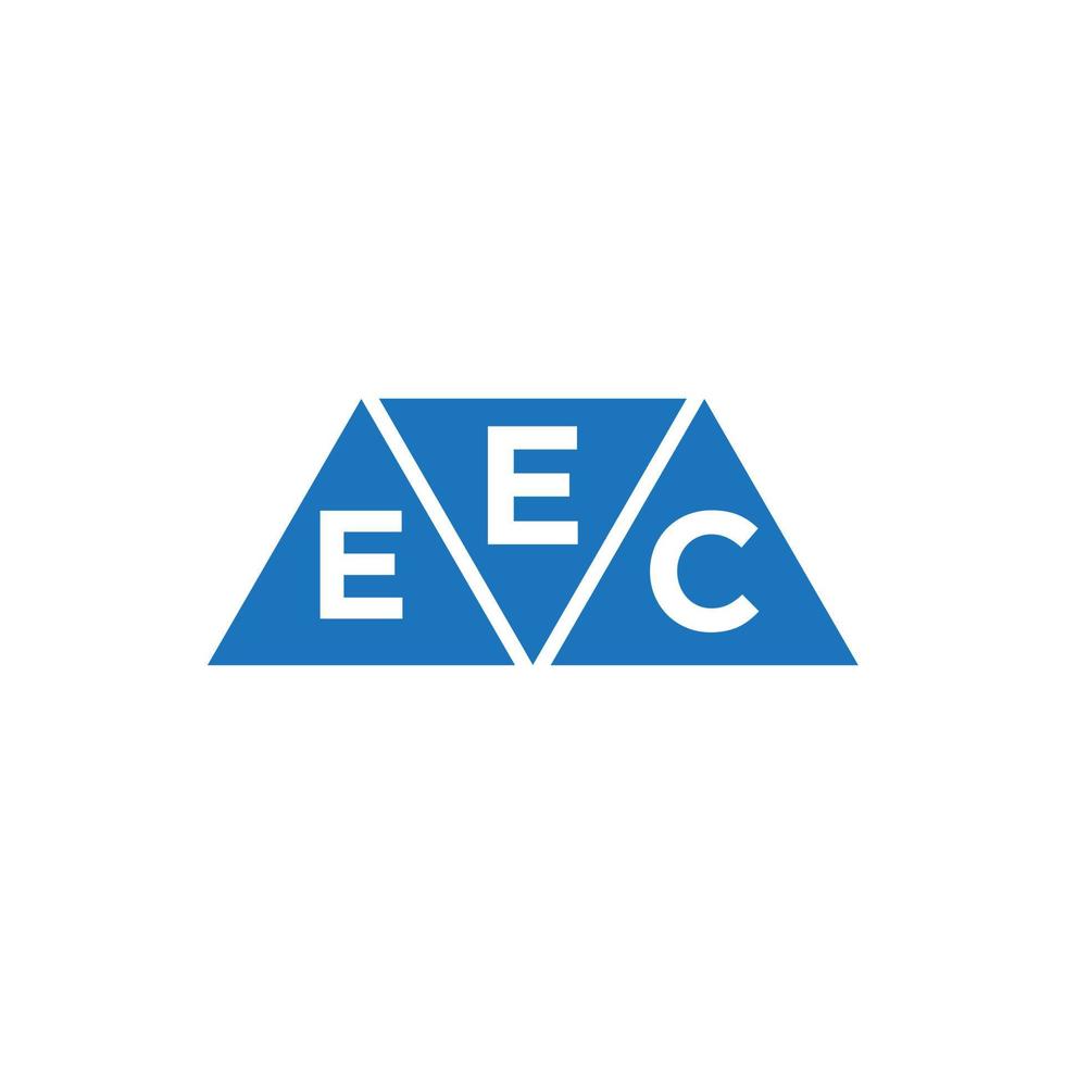 CEE triángulo forma logo diseño en blanco antecedentes. CEE creativo iniciales letra logo concepto. vector