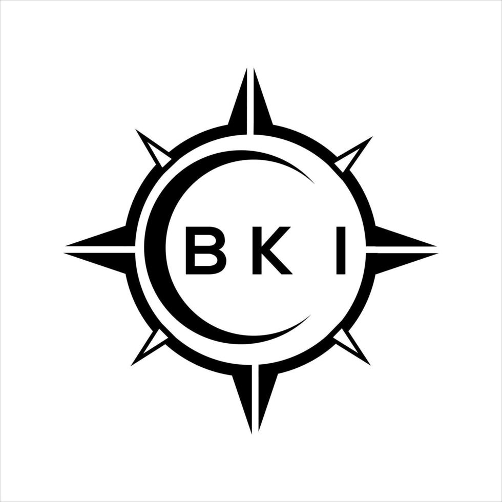 bki resumen tecnología circulo ajuste logo diseño en blanco antecedentes. bki creativo iniciales letra logo. vector