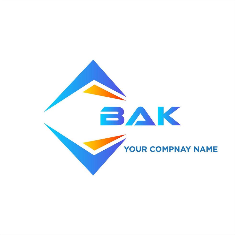 BAK abstract technology logo design on white background. BAK creative initials letter logo concept. vector