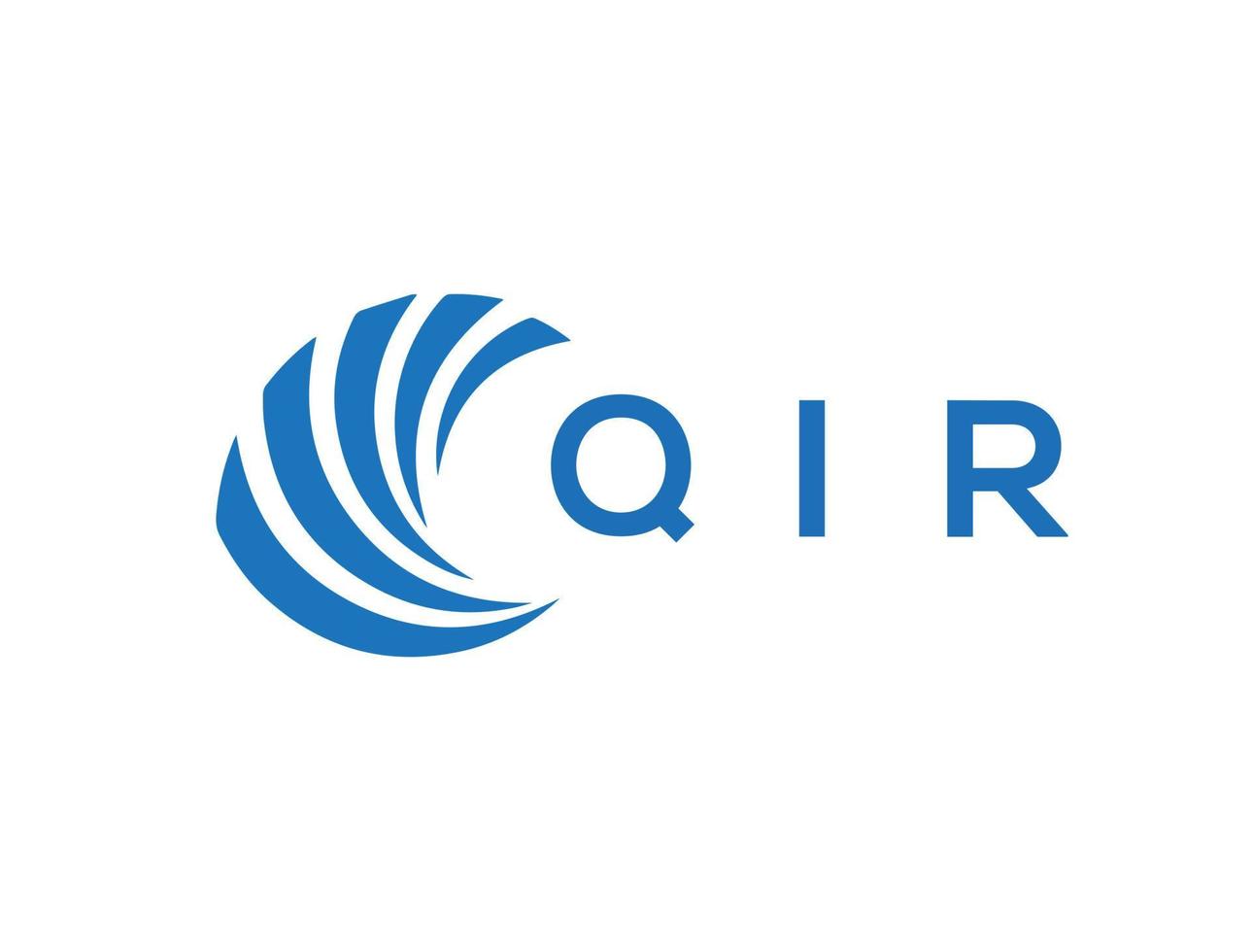 QIR letter logo design on white background. QIR creative circle letter logo concept. QIR letter design. vector