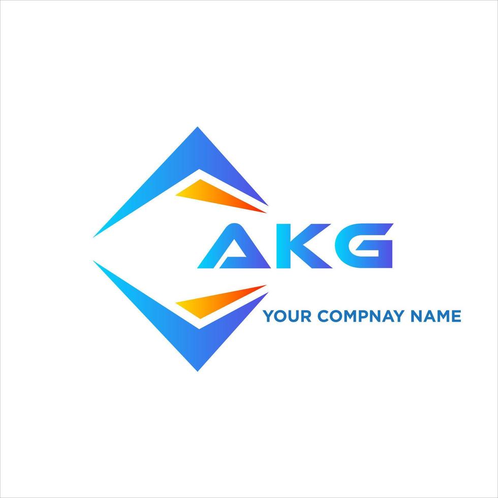 AKG abstract technology logo design on white background. AKG creative initials letter logo concept. vector