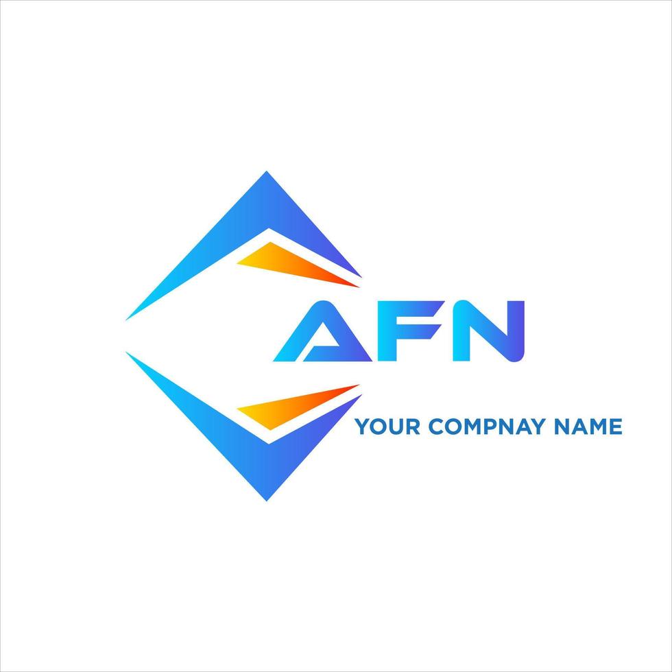 AFN abstract technology logo design on white background. AFN creative initials letter logo concept. vector