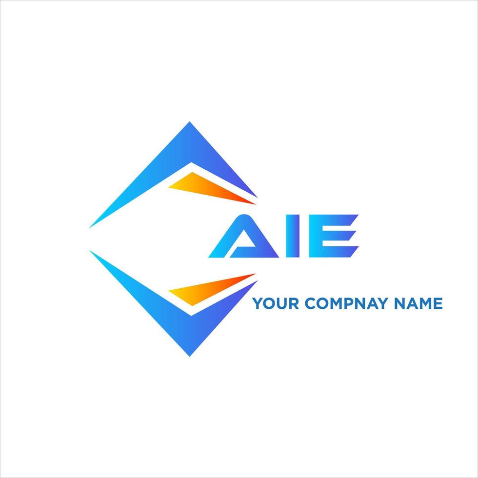 aie resumen tecnología logo diseño en blanco antecedentes. aie creativo iniciales letra logo concepto. vector