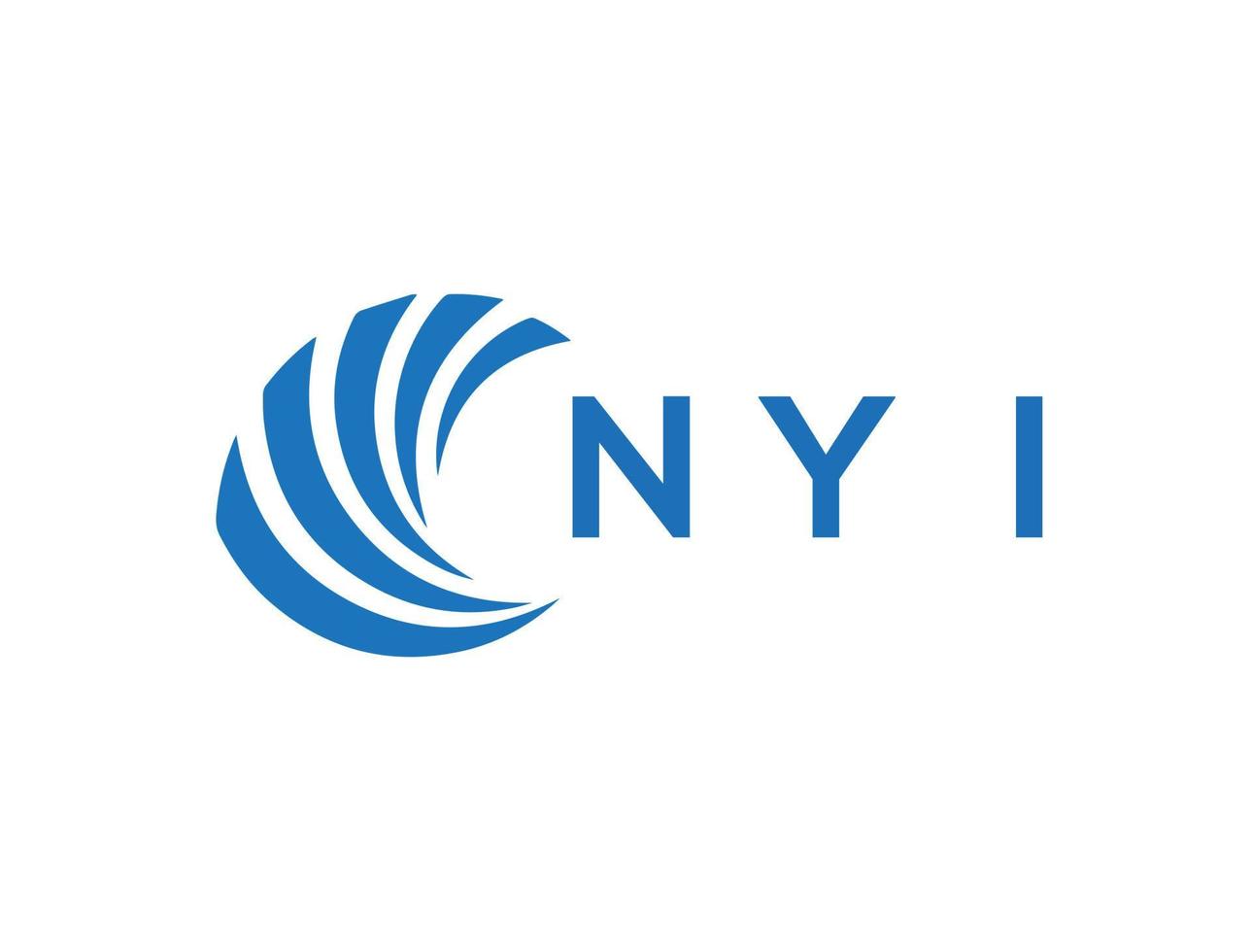 NYI creative circle letter logo concept. NYI letter design.NYI letter logo design on white background. NYI creative circle letter logo concept. NYI letter design. vector