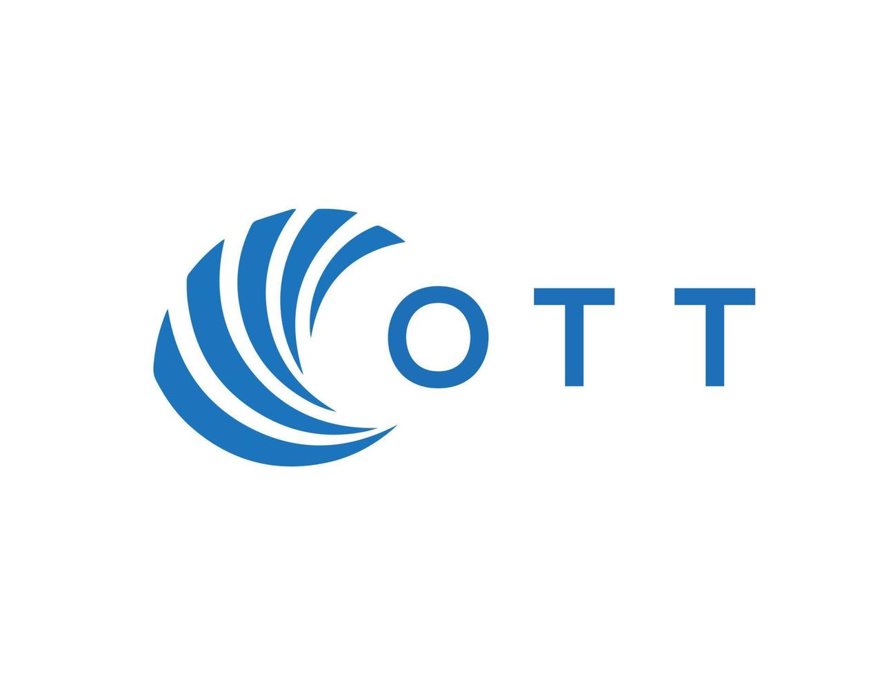 OTT letter logo design on white background. OTT creative circle letter logo concept. OTT letter design. vector