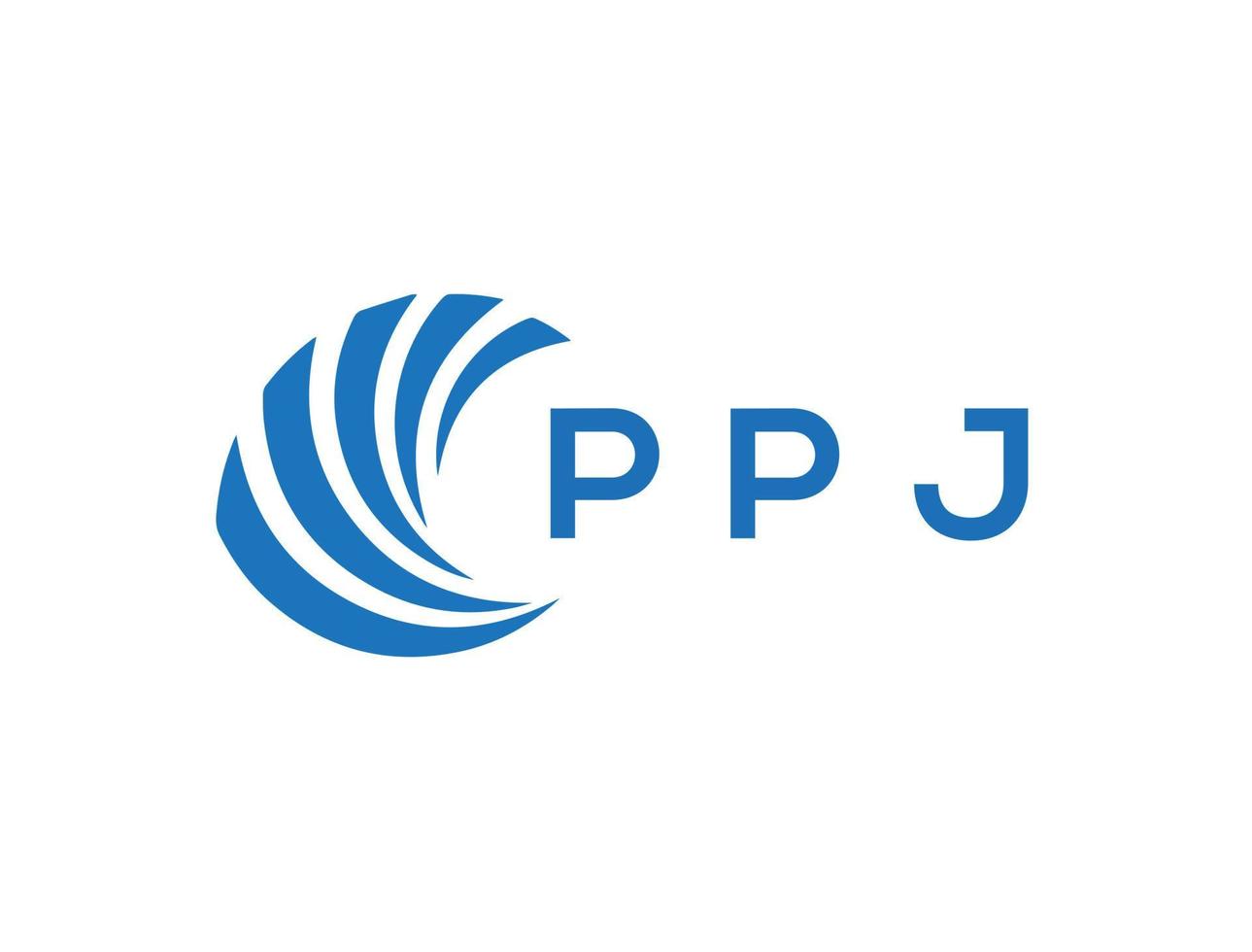 ppj letra logo diseño en blanco antecedentes. ppj creativo circulo ...