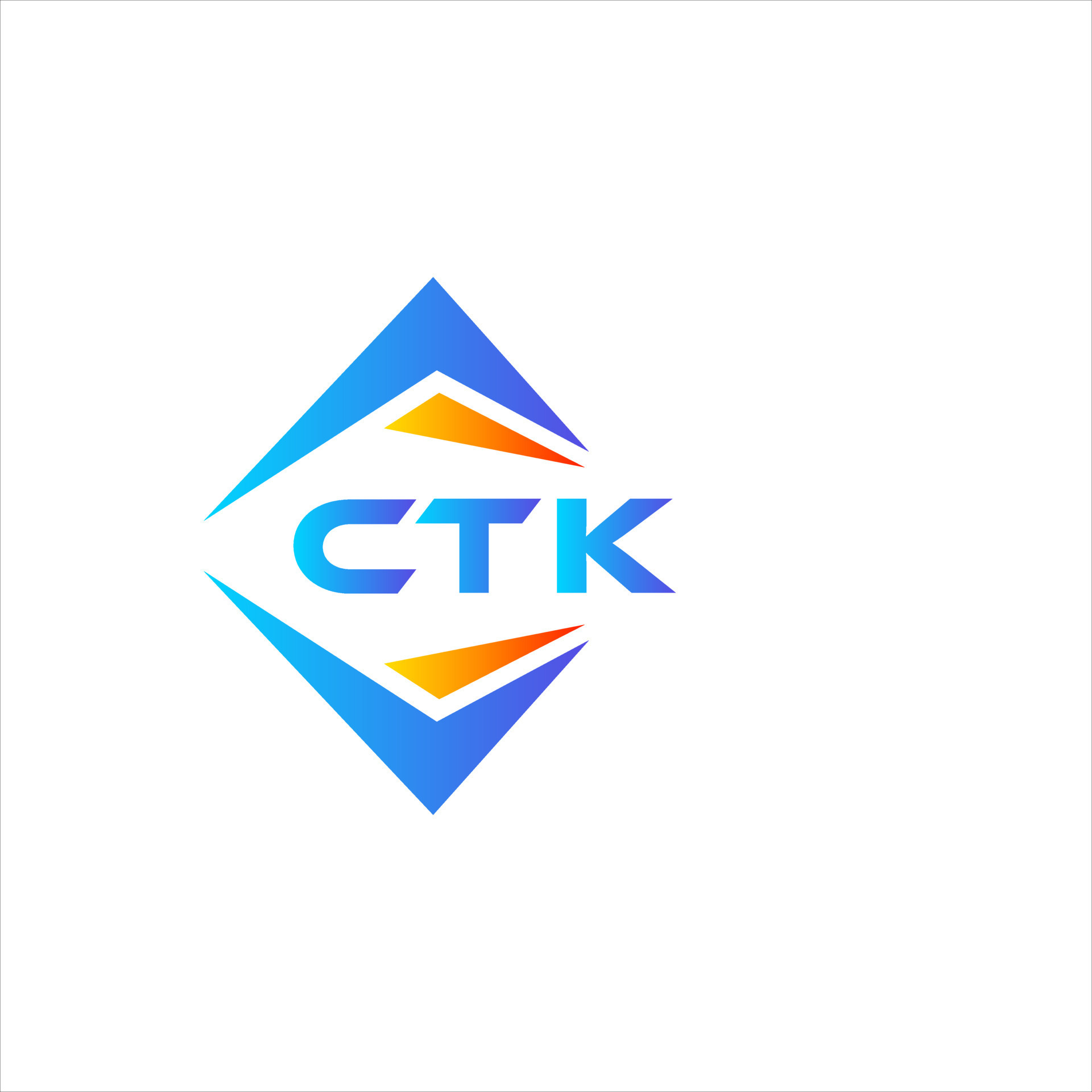 ctk resumen tecnología logo diseño en blanco antecedentes. ctk creativo