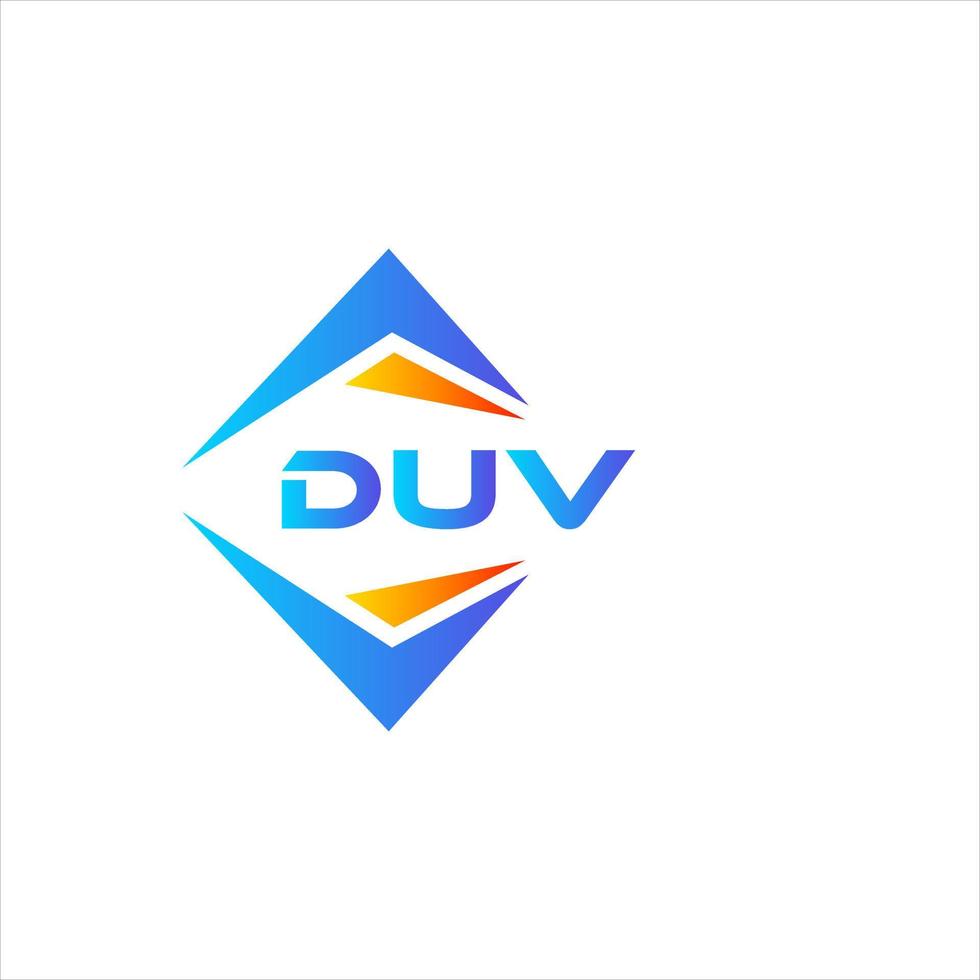 duv resumen tecnología logo diseño en blanco antecedentes. duv creativo iniciales letra logo concepto. vector