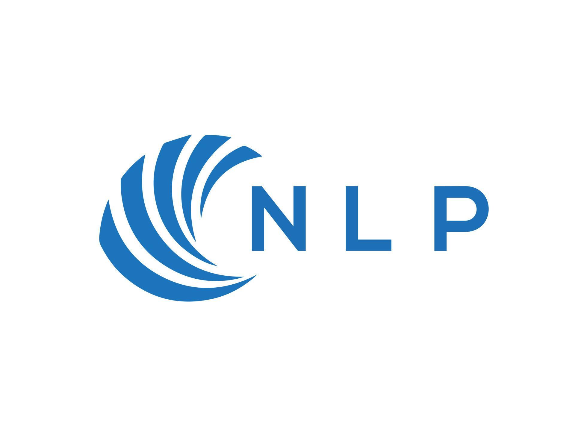 NLP letter logo design on white background. NLP creative circle letter ...