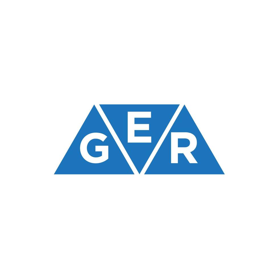 EGR triangle shape logo design on white background. EGR creative initials letter logo concept. vector