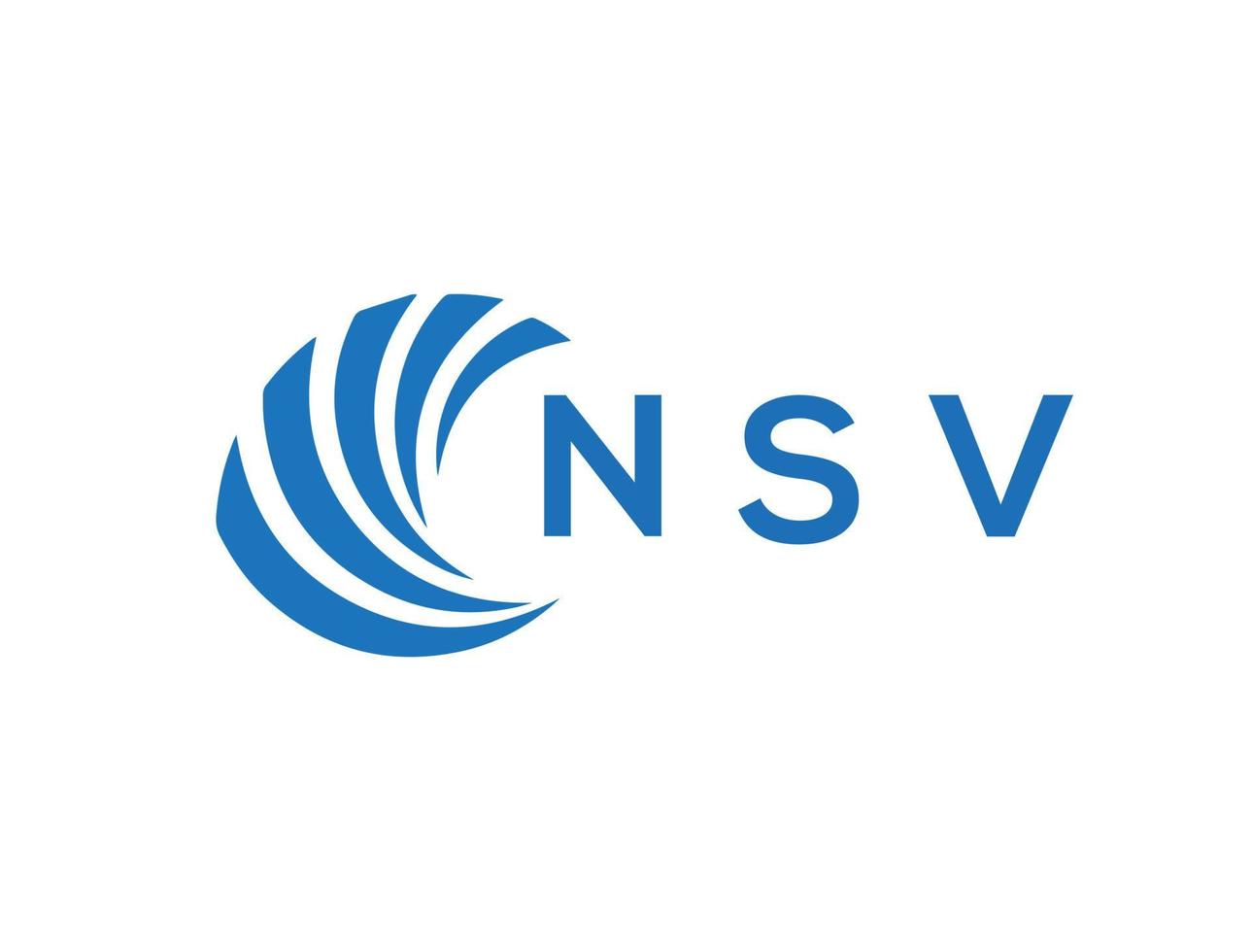 NSV letter logo design on white background. NSV creative circle letter logo concept. NSV letter design. vector