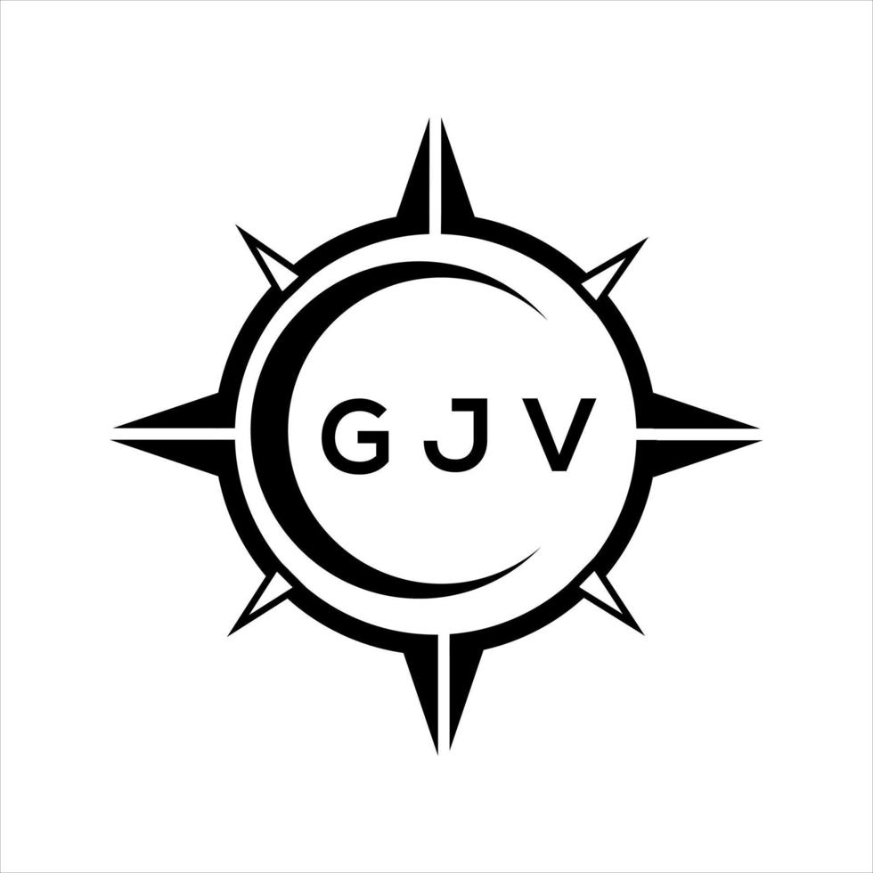 gjv resumen tecnología circulo ajuste logo diseño en blanco antecedentes. gjv creativo iniciales letra logo. vector