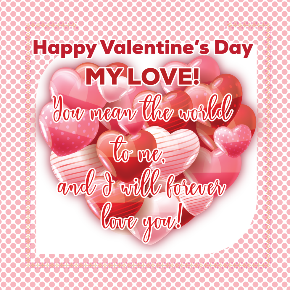 valetines day love romance post social share hearts quote png