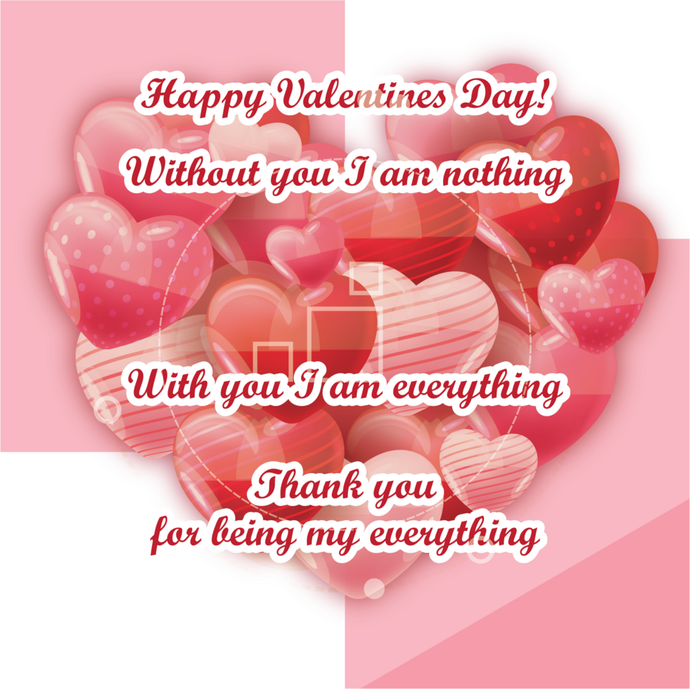 valetines day love romance post social share hearts quote png